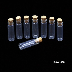 DIY GLASS MESSAGE BOTTLE 8PCS RAW1008